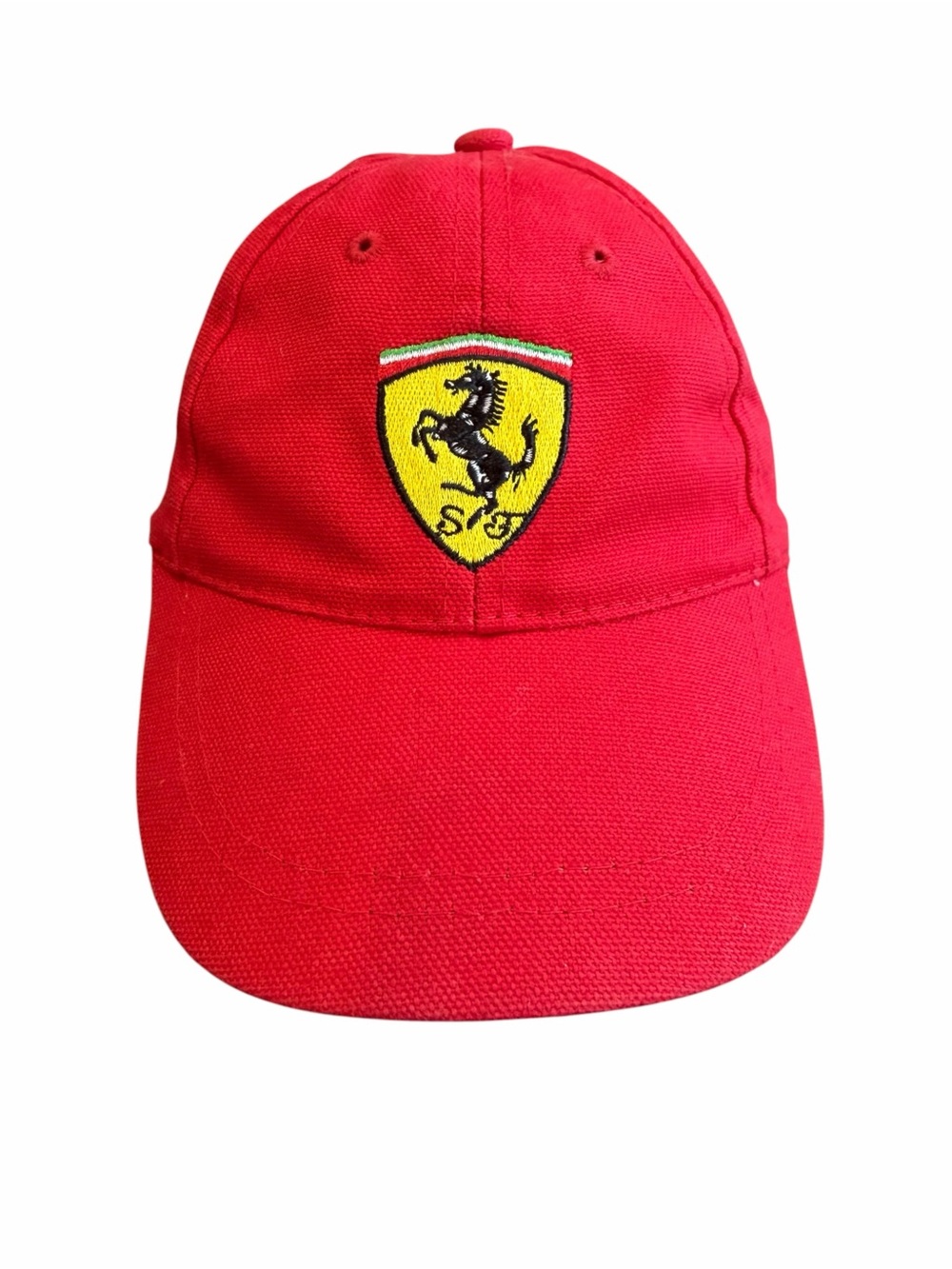 Ferrari Kids Red F1 Racing Baseball Cap Embroidered Logo Vintage